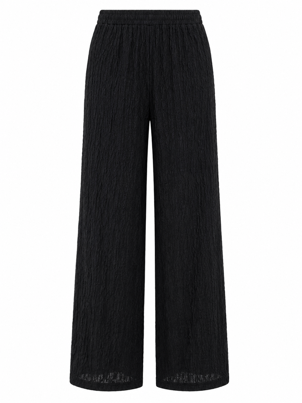 Textured Lace Wide-Leg Pants