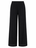Textured Lace Wide-Leg Pants